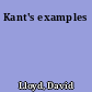 Kant's examples