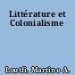 Littérature et Colonialisme
