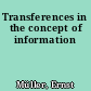 Transferences in the concept of information