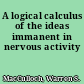 A logical calculus of the ideas immanent in nervous activity