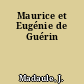 Maurice et Eugénie de Guérin
