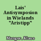 Lais' Antisymposion in Wielands "Aristipp"