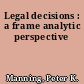Legal decisions : a frame analytic perspective