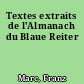 Textes extraits de l'Almanach du Blaue Reiter