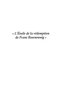 "L'Étoile de la rédemption de Franz Rosenzweig" : les rapports du judaisme et du christianisme