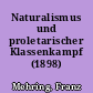 Naturalismus und proletarischer Klassenkampf (1898)
