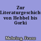 Zur Literaturgeschichte von Hebbel bis Gorki