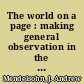 The world on a page : making general observation in the eighteenth century