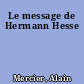 Le message de Hermann Hesse