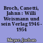 Broch, Canetti, Jahnn : Willi Weismann und sein Verlag 1946 - 1954