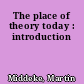 The place of theory today : introduction