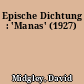 Epische Dichtung : 'Manas' (1927)