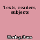 Texts, readers, subjects