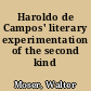 Haroldo de Campos' literary experimentation of the second kind