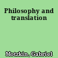 Philosophy and translation