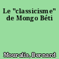 Le "classicisme" de Mongo Béti