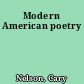 Modern American poetry