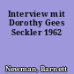 Interview mit Dorothy Gees Seckler 1962