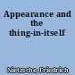 Appearance and the thing-in-itself