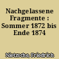 Nachgelassene Fragmente : Sommer 1872 bis Ende 1874