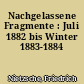 Nachgelassene Fragmente : Juli 1882 bis Winter 1883-1884