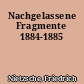 Nachgelassene Fragmente 1884-1885