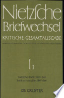 Briefe von Nietzsche, 1850 - 1864 ; Briefe an Nietzsche, 1849 - 1864
