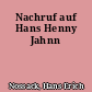 Nachruf auf Hans Henny Jahnn