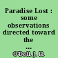 Paradise Lost : some observations directed toward the bicentennial of the U.S.