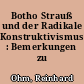 Botho Strauß und der Radikale Konstruktivismus : Bemerkungen zu "Beginnlosigkeit"