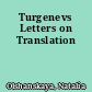 Turgenevs Letters on Translation