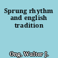 Sprung rhythm and english tradition