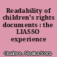 Readability of children's rights documents : the LIASSO experience