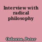Interview with radical philosophy