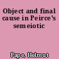 Object and final cause in Peirce's semeiotic