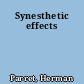 Synesthetic effects