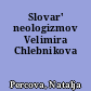 Slovar' neologizmov Velimira Chlebnikova