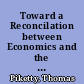 Toward a Reconcilation between Economics and the Social Sciences