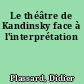 Le théâtre de Kandinsky face à l'interprétation