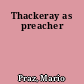 Thackeray as preacher