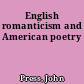 English romanticism and American poetry