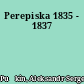 Perepiska 1835 - 1837
