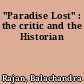 "Paradise Lost" : the critic and the Historian