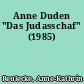Anne Duden "Das Judasschaf" (1985)