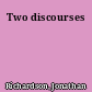 Two discourses