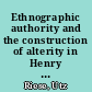 Ethnographic authority and the construction of alterity in Henry Adams's relations of his South-Sea travels