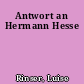 Antwort an Hermann Hesse