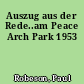 Auszug aus der Rede..am Peace Arch Park 1953