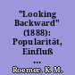 "Looking Backward" (1888): Popularität, Einfluß und vertraute Entfremdung