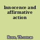 Innocence and affirmative action